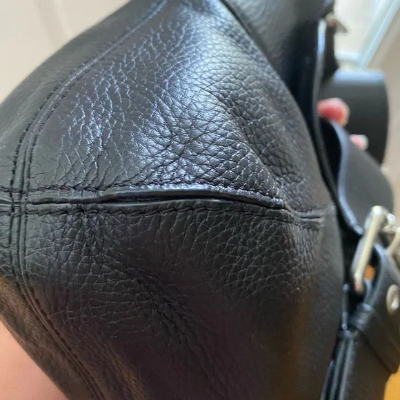 Furla Shoulder Bag Black Pebbled Leather - Picture 12 of 16